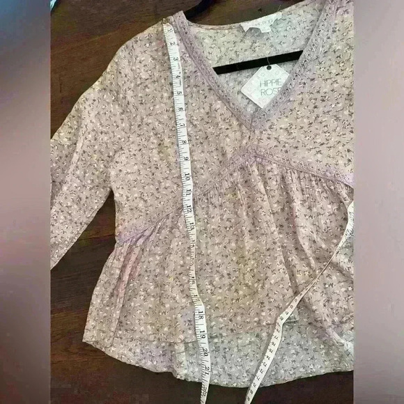 🔥 NWT Boutique Hippie Rose Boho Top Size M - Picture 5 of 5